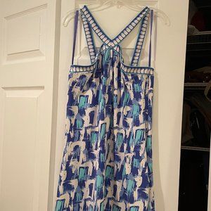 BCBGMaxAzria Blue/White Summer Dress